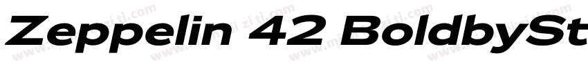Zeppelin 42 BoldbySt字体转换